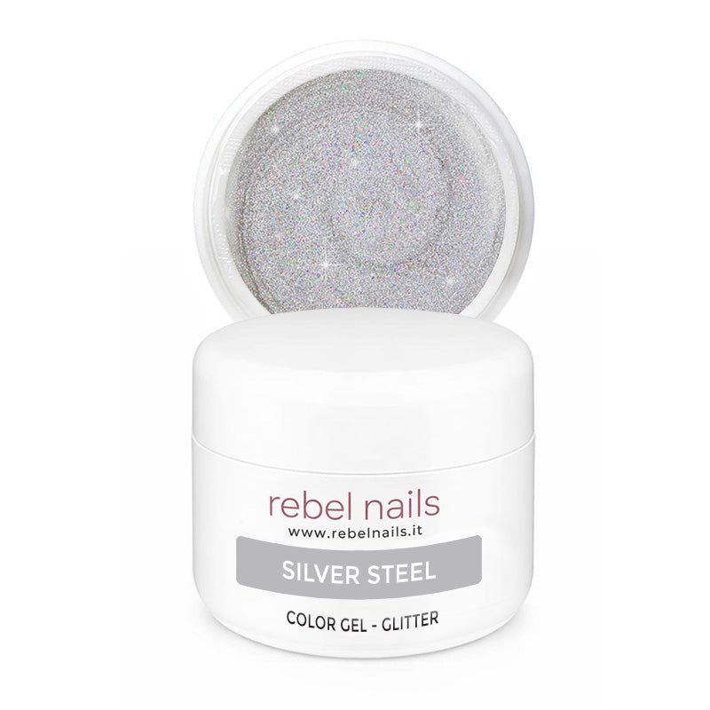 Silver Steel Glitter